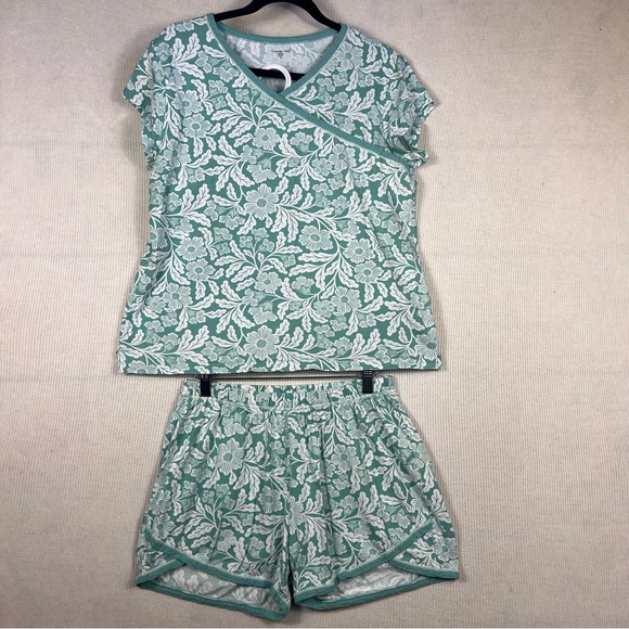 Garnet Hill MEDIUM Pajama Set Organic Cotton Cottagecore Floral - Picture 2 of 10